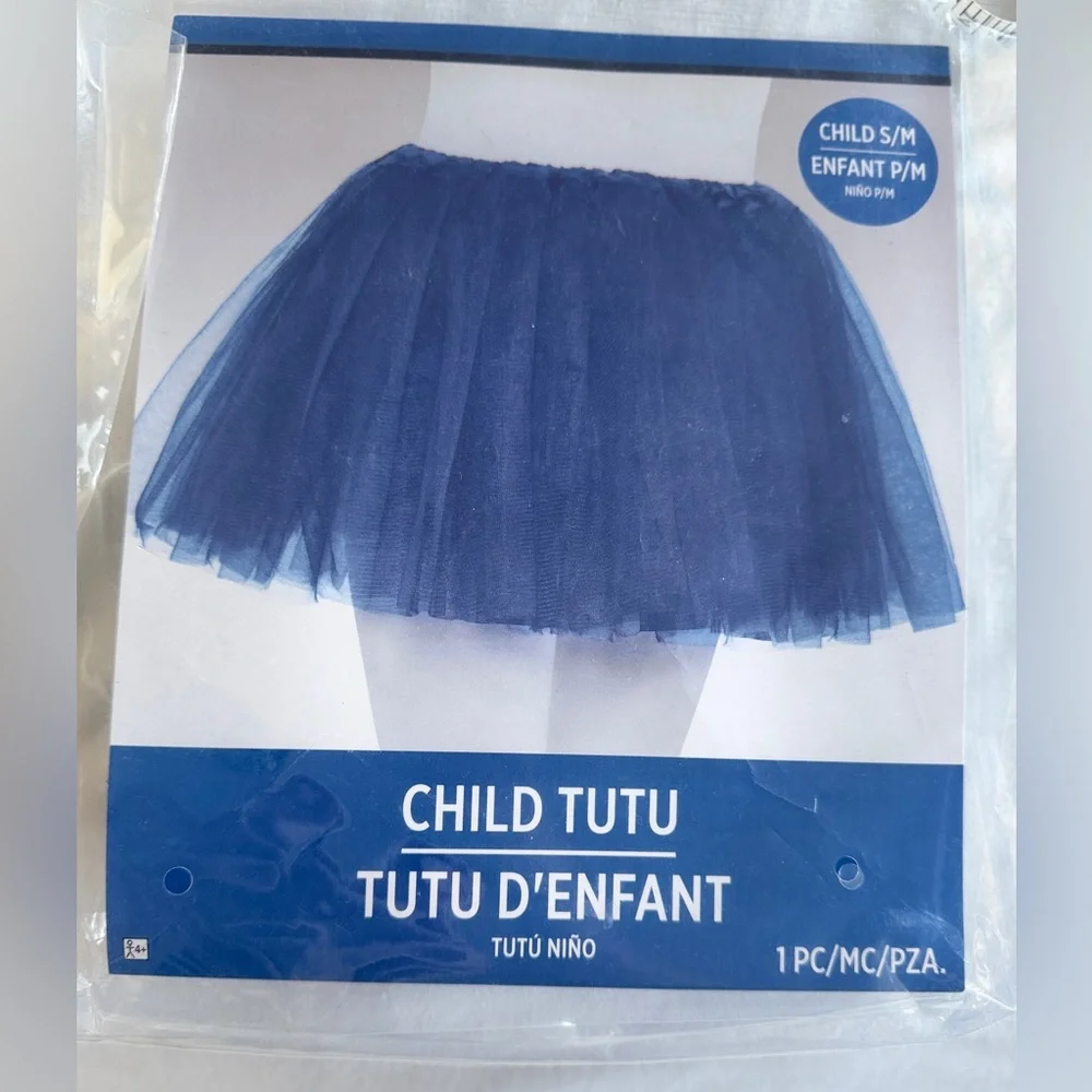 Girls TuTu Dance Costume Size Child Small - Medium, Blue